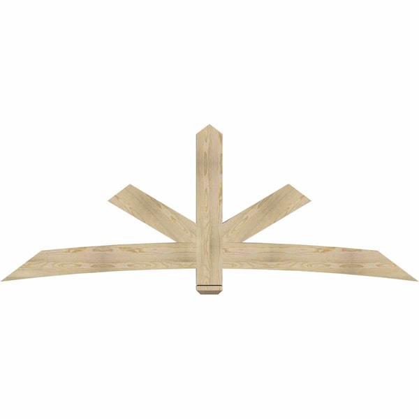 Ekena Millwork Alberta Rough Sawn Timber Gable Bracket, Douglas Fir, 96"W x 36"H x 4"D x 6"F, 9/12 Pitch GBW096X36X0406ALB00RDF - main